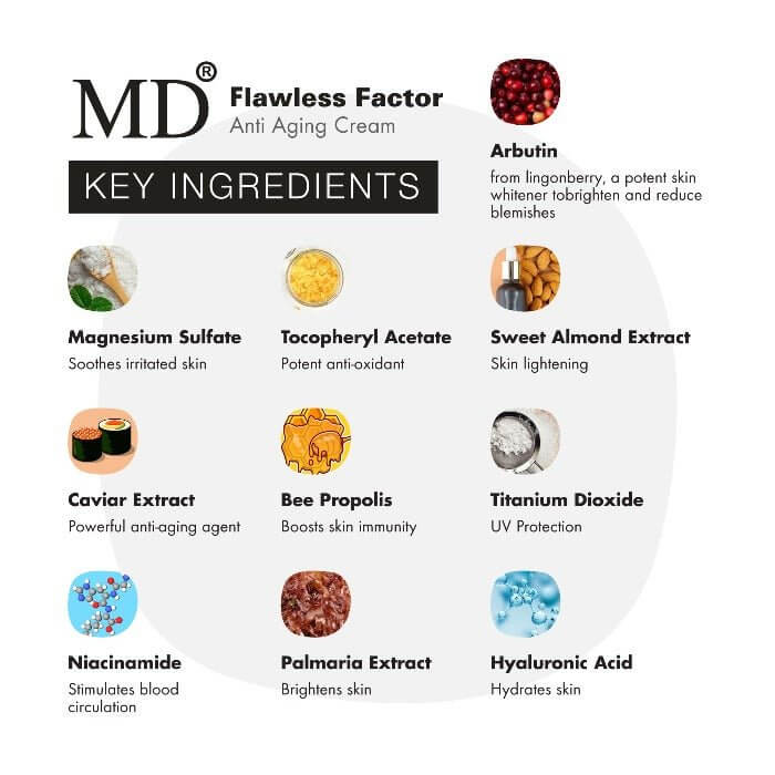 MD Flawless Factor BB Cream for Coverage, Skin Brightening & Anti-aging - 1.76 Fl Oz - MD