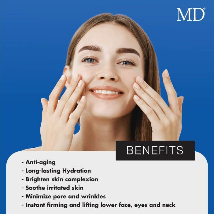 MD® Ultra Lifting Mask from the MD Skin collection lifts, firms, and hydrates sagging skin on the face and neck for visibly tighter, more youthful skin

